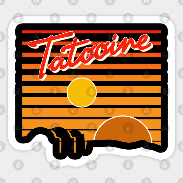 Tatooine Sticker by old_school_designs